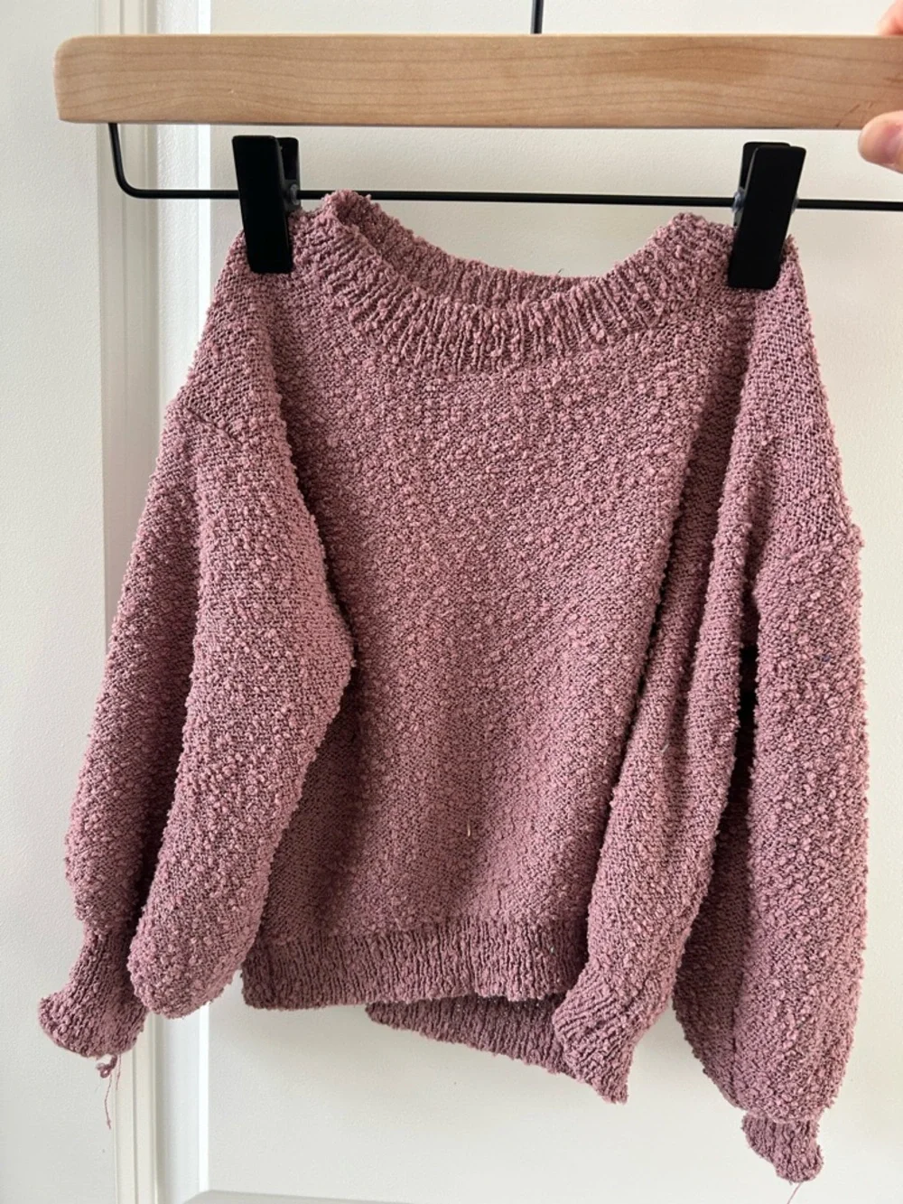 Tullabee Toddler 2/3t Knit Sweater Mauve Balloon Sleeve Cozy - Picture 2 of 5